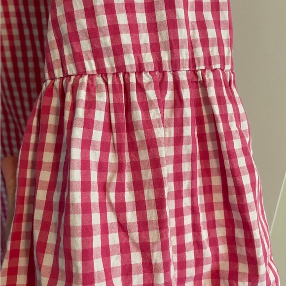 EUC Crown & Ivy Hot Pink Gingham Bell Sleeve Dress size large - Picture 2 of 5